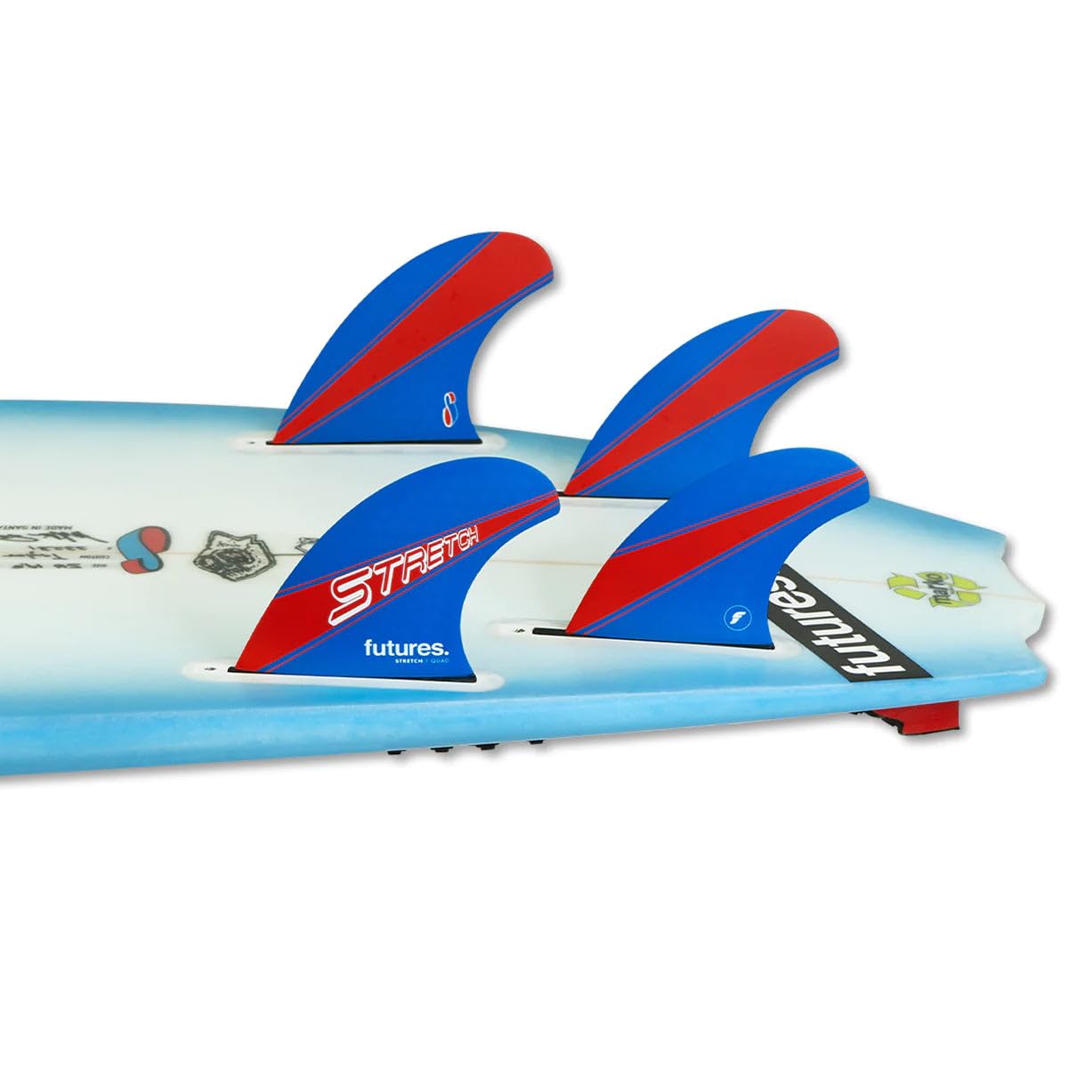 Amazon.com : Futures Stretch Quad Fins : Sports & Outdoors
